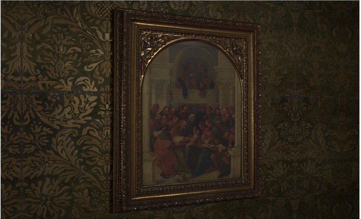 Particolare della ricostruzione digitale del Quarto Camerino di Ippolito d’Este